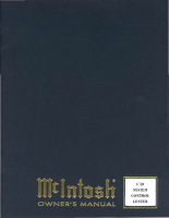 McIntosh C-38 - Owners manual 